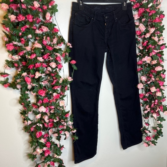 🐙Levi’s Black Denim Jeans Women’s Straight Leg - Picture 2 of 13